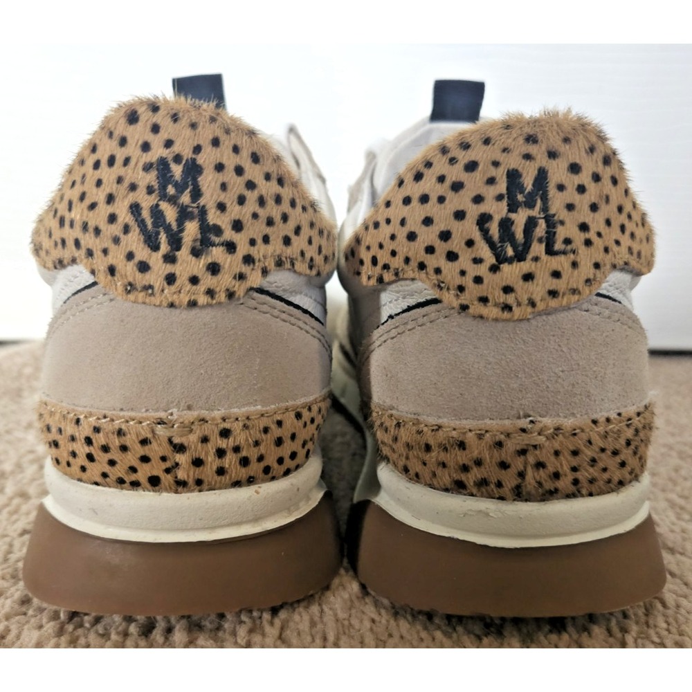 Madewell Kickoff Trainer Sneakers Leather and Spot Dot Calf Hair Women 6.5M - Picture 6 of 11